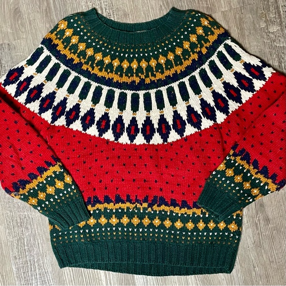 Vintage 1990s Melbourne Country Clothing Company Hand Knit Chunky Knit Sweater - Picture 4 of 16